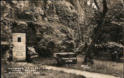 Entrance to Ozark Cave, WItts Resort Mason-Dixon Line Postcard