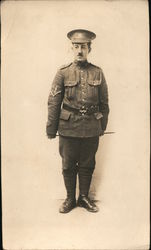 Canadian Officer, Studio Photo Postcard