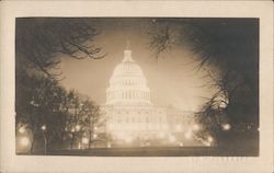 US Capitol at Night Washington, DC Washington DC Postcard Postcard Postcard