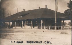 Southern Pacific Depot Roseville, CA Postcard Postcard Postcard