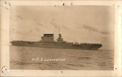 USS Lexington (CV-2) Aircraft Carrier Ships Postcard Postcard Postcard