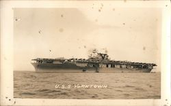 USS Yorktown (CV-5) Aircraft Carrier Ships Postcard Postcard Postcard