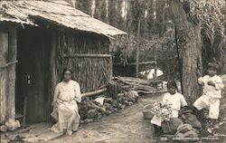 Native Mexican Mother and her Children Xochimilco, Mexico Postcard Postcard Postcard