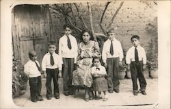 1945, Group of Children with Woman Mexico Postcard Postcard Postcard