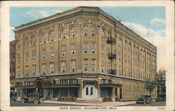 Hotel Bristol, Oklahoma City, Okla. Postcard