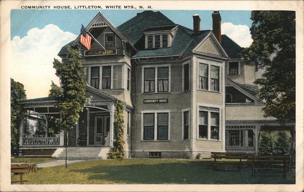 Community House, Littleton, White Mts. Massachusetts Postcard