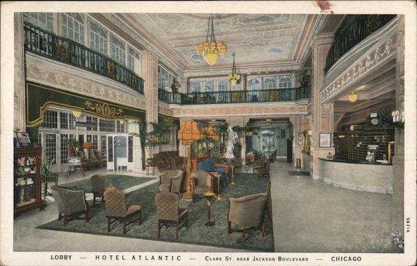 Hotel Atlantic Chicago, IL Postcard