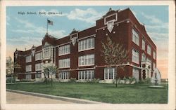 High School, Enid, Okla. Oklahoma Postcard Postcard Postcard