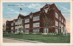 High School, Enid, Okla. Oklahoma Postcard Postcard Postcard