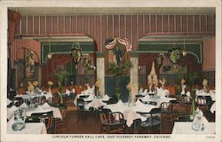 Lincoln Turner Hall Cafe, 1005 Diversey Parkway, Chicago Illinois Postcard Postcard Postcard