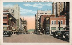 Third Street Looking East Tulsa, OK Postcard Postcard Postcard