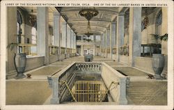 Lobby of The Exchange National Bank Postcard