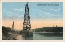 Cushing Oil Field Scene Tulsa, OK Postcard Postcard Postcard