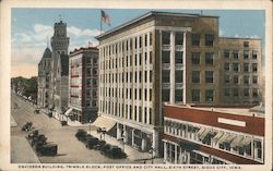 Davidson Building, Trimble Block, Post Office and City Hall, Sixth Street, Sioux City, Iowa Postcard Postcard Postcard