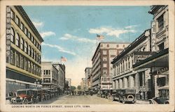 Looking North on PIerce Street Sioux City, IA Postcard Postcard Postcard