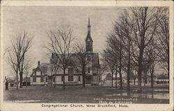 Congregational Church, West Brookfield, Mass. Postcard