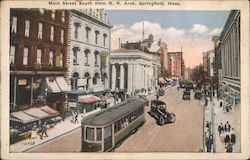 Main Street South From R.R. Arch Postcard