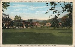 View of the Quadrangle, Showing the Administration Building in the Distance Postcard