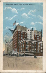 Main Street Looking North Wichita, KS Postcard Postcard Postcard