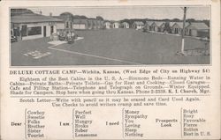 Deluxe Cottage Camp Postcard