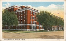 Wichita Hospital Kansas Postcard Postcard Postcard