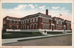 High School - Not specifically identified Leavenworth, KS Postcard Postcard Postcard