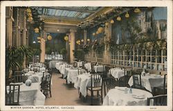 Winter Garden, Hotel Atlantic, Chicago Illinois Postcard Postcard Postcard