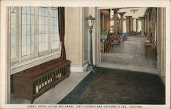 Lobby, Hotel Hayes and Annex Chicago, IL Postcard Postcard Postcard