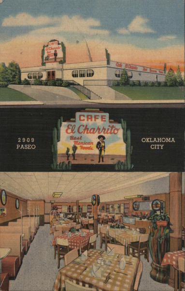 Cafe El Charrito Oklahoma City, OK Postcard