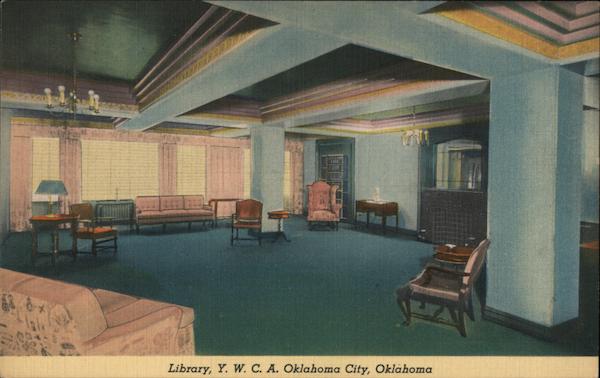 Library, Y.M.C.A. Oklahoma City, OK Postcard