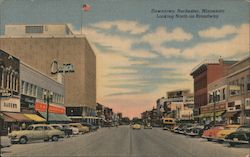 Downtown Rochester, Minnesota Looking North on Broadway Postcard Postcard Postcard