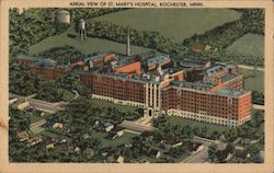 Aerial View of St. Mary's Hospital Rochester, MN Postcard Postcard Postcard