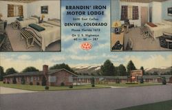 Brandin' Iron Motor Lodge Postcard