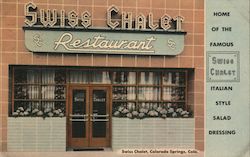 The Swiss Chalet Restaurant Colorado Springs, CO Postcard Postcard Postcard