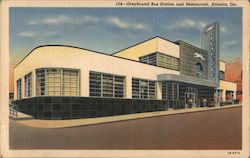 Greyhound Bus Station and Restaurant Postcard