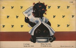 I'm On the Go Black Americana Postcard Postcard Postcard