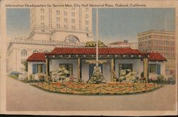 Information Headquarters for Service Men, City Hall Memorial Plaza Oakland, CA Postcard Postcard Postcard