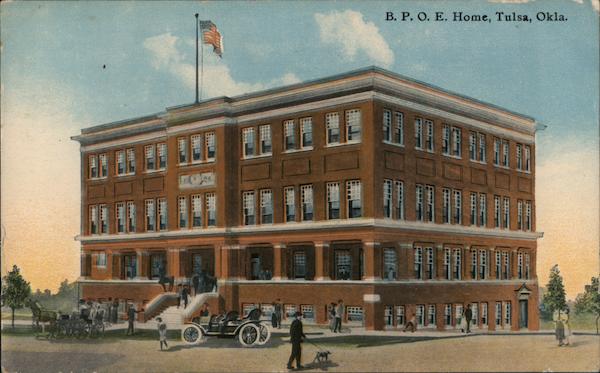 B.P.O.E. Home Tulsa, OK Postcard