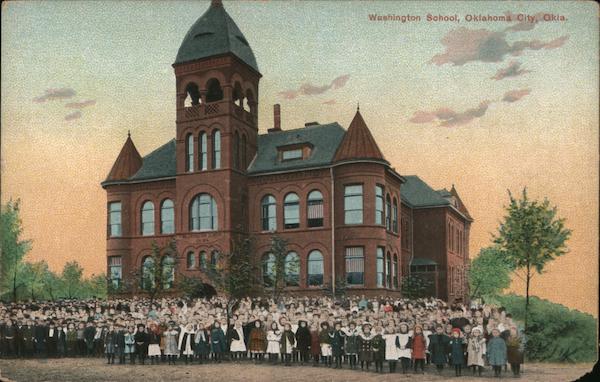 Washington School Oklahoma City, OK Postcard