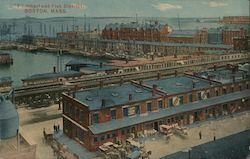 “T” Wharf and Fish District Boston, MA Postcard Postcard Postcard