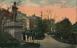 Entrance to Public Garden Boston, MA Postcard Postcard Postcard