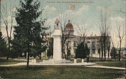 Plaza Park Soldier’s Monument Postcard