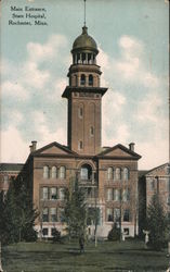 Main Entrance, State Hospital Rochester, MN Postcard Postcard Postcard