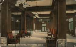 The Lobby, Zumbro Hotel Rochester, MN Postcard Postcard Postcard