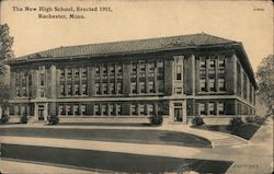 The New High School, Erected 1911 Rochester, MN Postcard Postcard Postcard