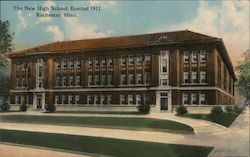 The New High School, Erected 1911 Postcard