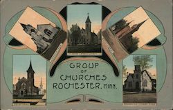 Group of Churches Rochester, MN Postcard Postcard Postcard