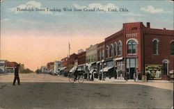 Randolph Street Looking West from Grand Ave. Postcard