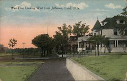 West Pine Looking West from Jefferson Postcard