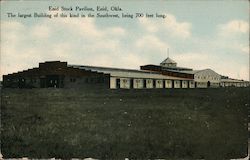 Enid Stock Pavilion The Largest Building Of This Kind In The Southwest, Being 700 Feet Long Oklahoma Postcard Postcard Postcard